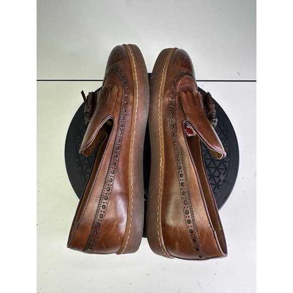 Bruno Magli Oliviero Kiltie Brown Leather Slip On Sneakers - Size 10 M - Picture 10 of 11